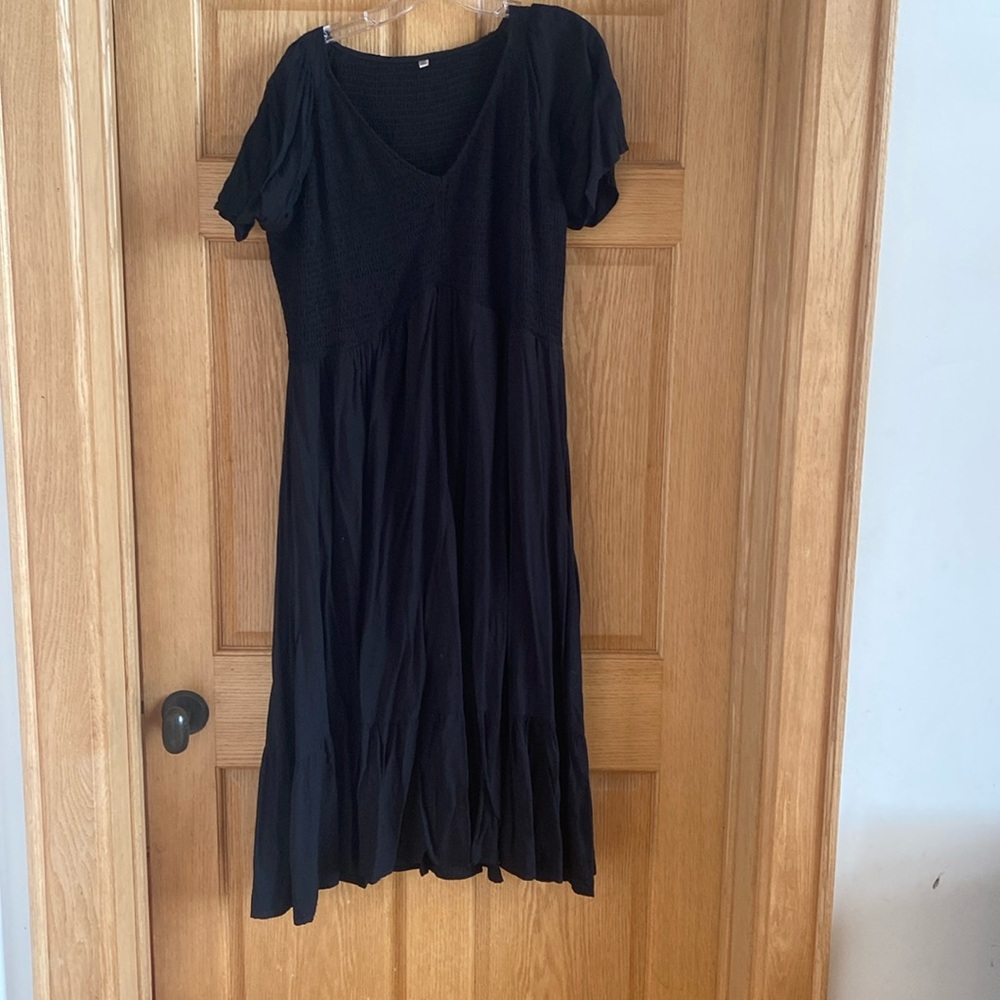 Black boho dress